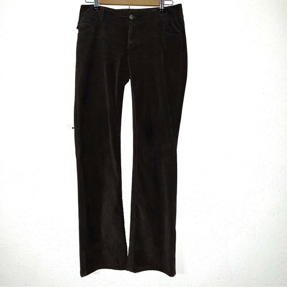 Alice + Olivia Pants - Alice + Olivia Dark Brown Corduroy Boot Cut Pants